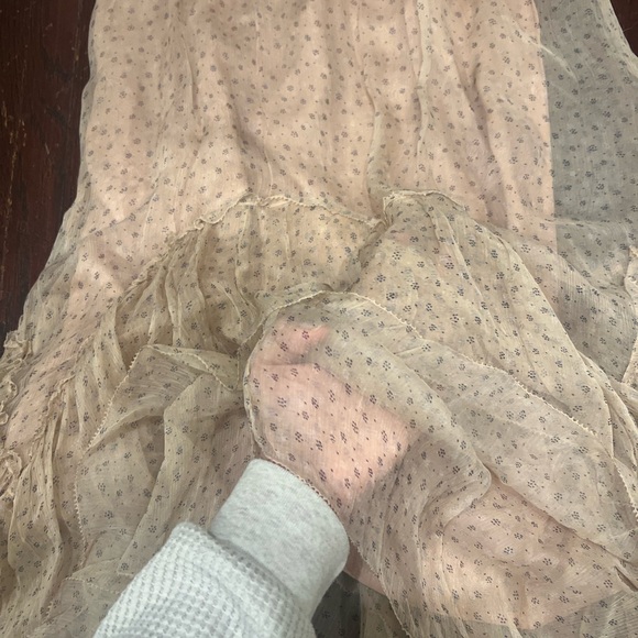 LOVE SAM Midori Cold-Shoulder Asymmetric Printed Georgette Midi Dress - Picture 6 of 12